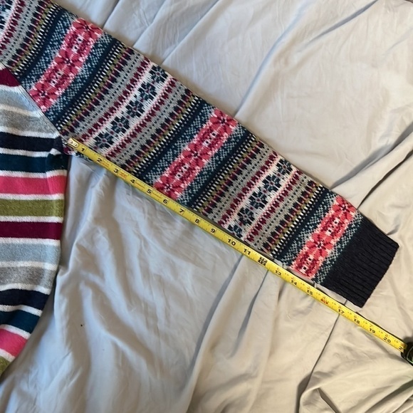 Tabitha Webb Woolblend Fairisle Rainbow Striped Pattern Sweater Size Large - Picture 10 of 10